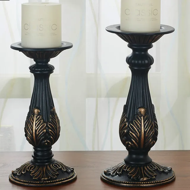 Resin Candlestick Furnishings Home Style European Retro Living Resin Candlestick Furnishings Home Style European Retro Living Room Dining Table Decoration