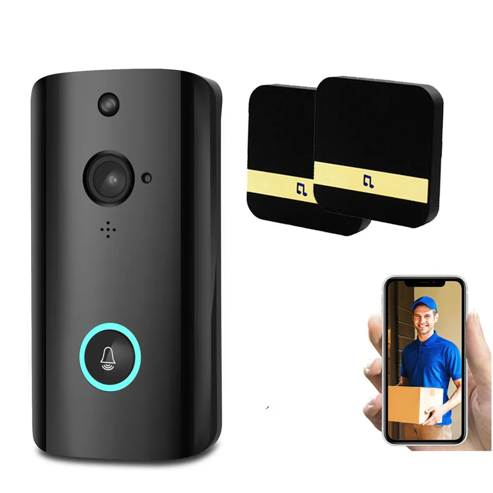 

WiFi Smart Video Doorbell Camera Wireless Door Bell 720P HD Wireless Home Security Doorbell Camera PIR motion Detection
