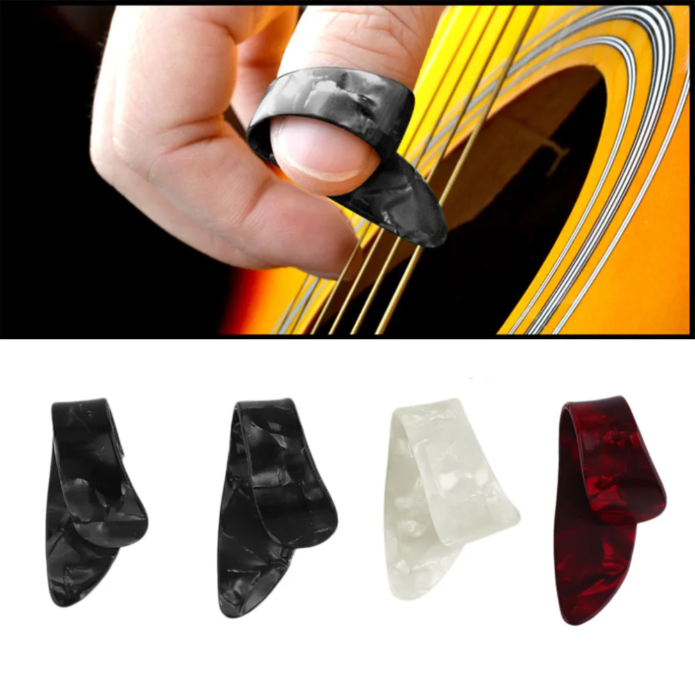 

4Pcs/Set Practical Plastic Guitar Picks Thumb Finger Nail String Guitar Picks Plectrums Musical Instrument Accessories New