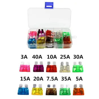 

50pcs Mixed Medium Standard Blade Fuse 32V Assortment Kit Car Auto 3A~40A+Box For Car Van Truck Coach Bus Motorcycle Quad Boat
