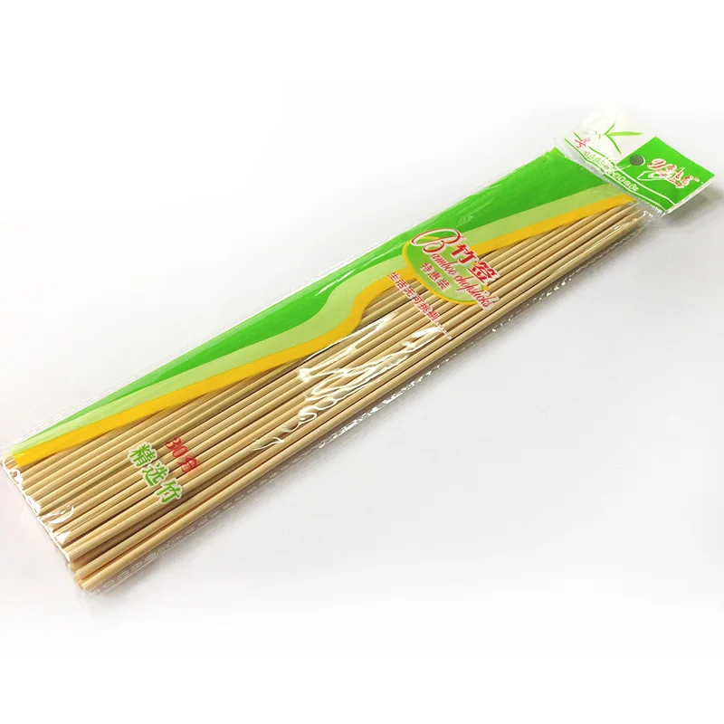 Лидер продаж 2X50 шт. Bamboo Шампуры 30 см одноразовые палочки натурального бамбука Принадлежности для шашлыков Шампуры(100 шт.) 12 дюймов Инструменты для барбекю