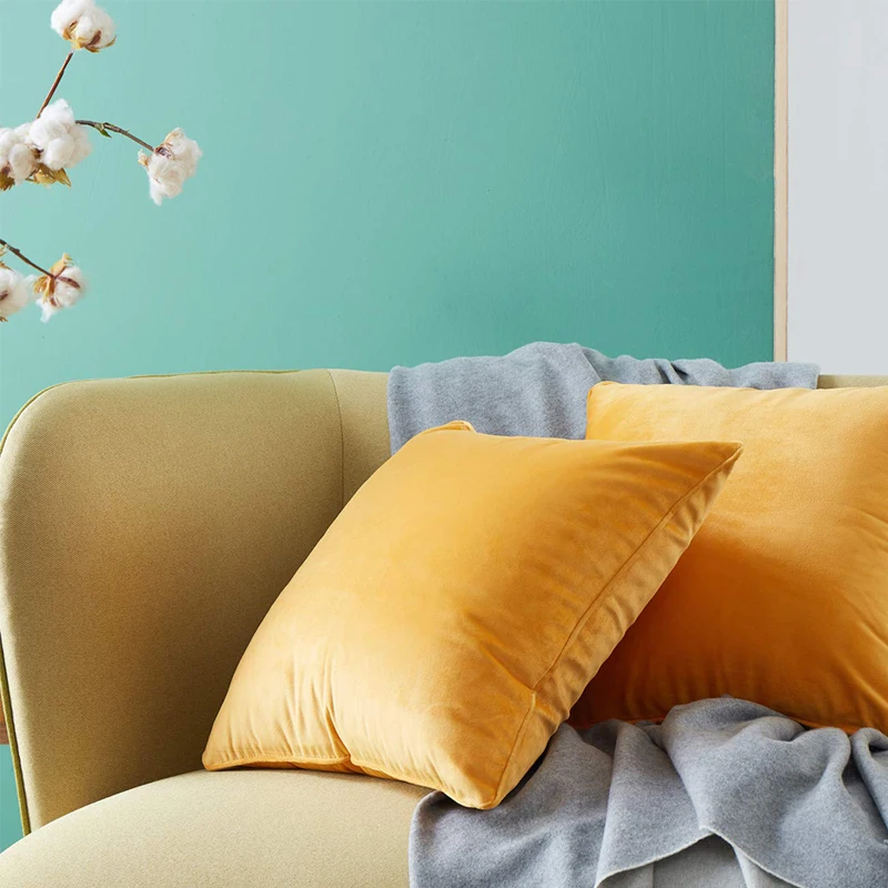 

2019 Velvet Pillow Sofa Waist Throw Cushion Cover Home Decor Cushion Cover Case home Decoration Accessories Pillow Cover 45 x 45