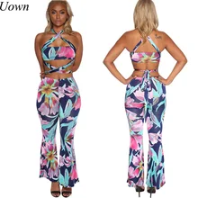 2017 New Women Two Piece Outfits Crop Top and Sportwear Pants Set Ladies Casual Strapless Fitness Suit Summer Women Set Femme