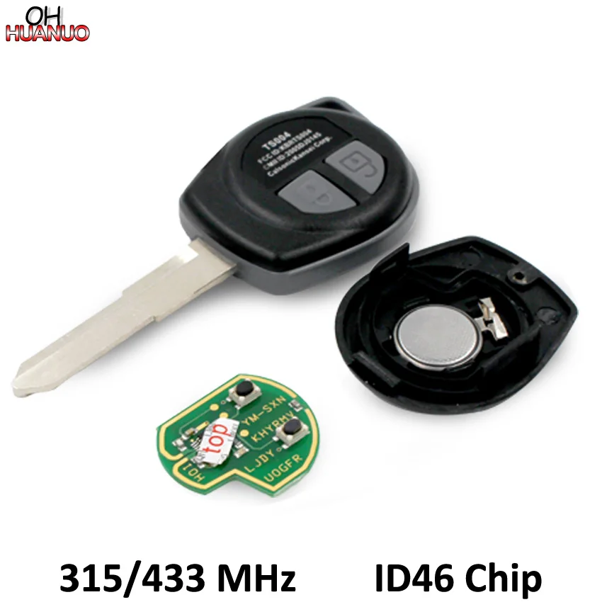 

Keyless Entry Remote Key Fob 2 Button 315/433MHZ For Suzuki Swift Grand Vitara With ID46 Chip