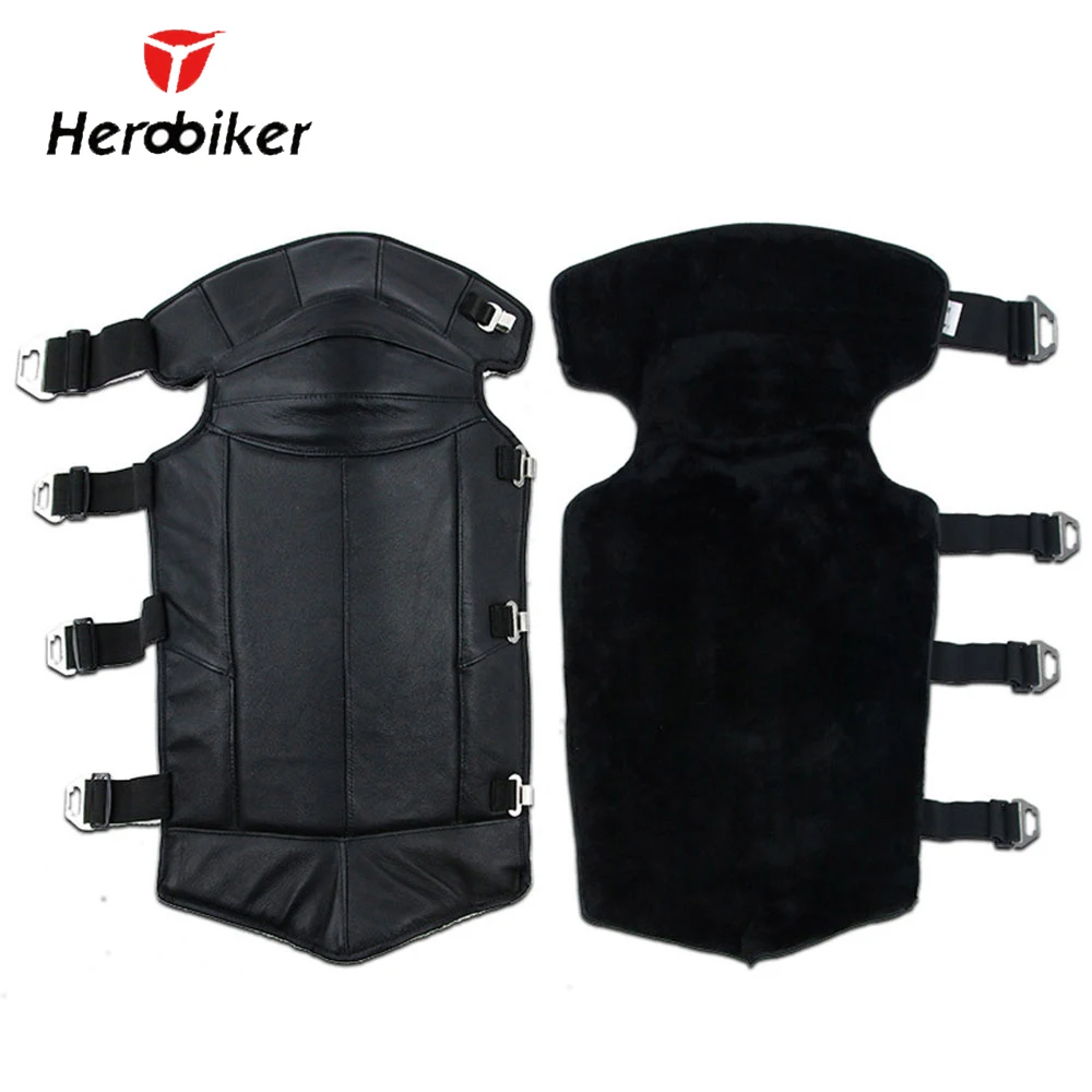 Наколенники для мотоцикла HEROBIKER протектор мотокросса из натуральной кожи