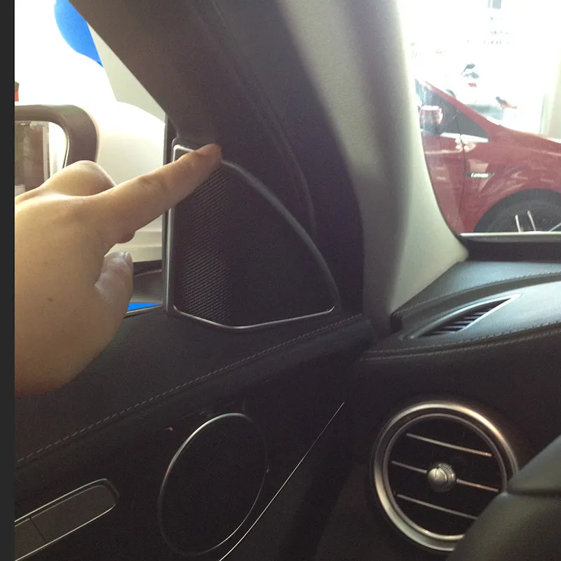 door speaker decoration for mercedes benz c class w205 car styling  (1)
