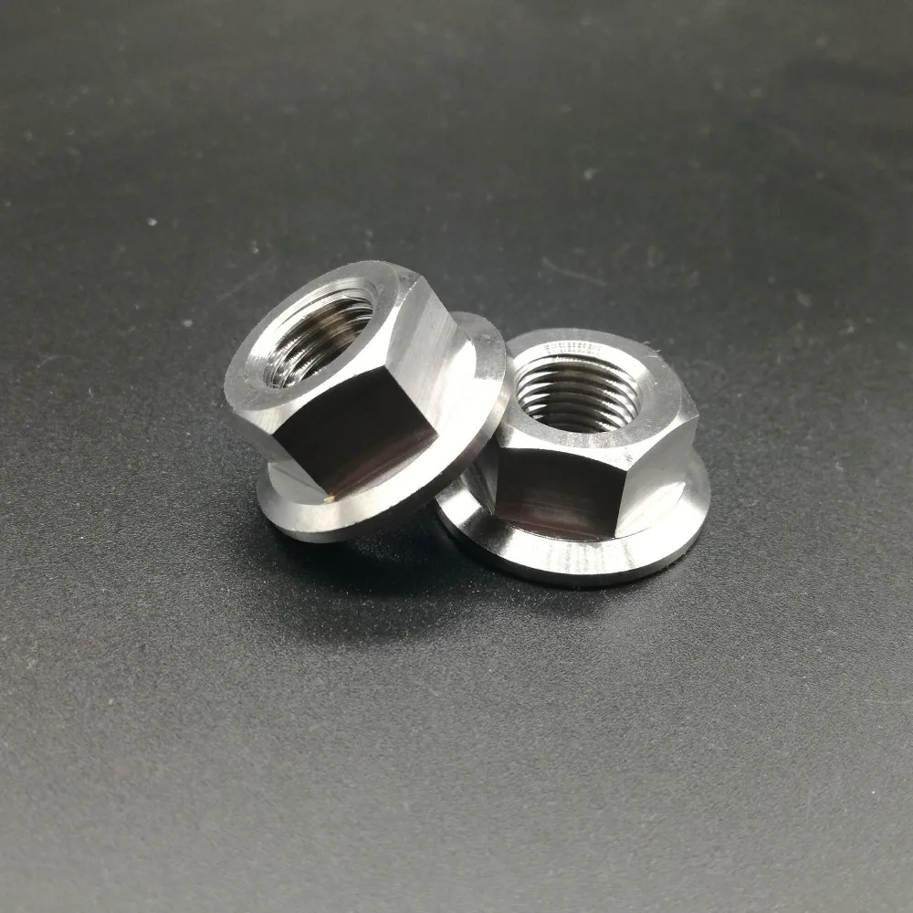 1pc M5 M6 M8 M10 M14 Sprocket Flange Lock Nut Alloy Flange Lock Nut For Bicycle Motorcycle(M10X1.25