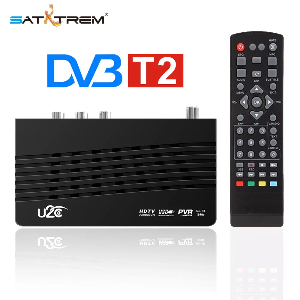 Satxtrem U2C 115 DVB T2 получатель HD TV Digital Terrestrial Receiver with Remote Control dvb t2 приставка цивровое тв тюнер тв приставка dvb t2 для России