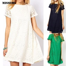 MISSOMO, летнее женское платье, плюс размер, 5XL, одноцветное, с коротким рукавом, с круглым вырезом, кружевное, с вырезом, платье для женщин, vestidos