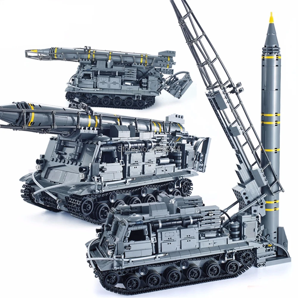 Xb06005 1750 шт. военная армия 8u218 тел 8k1 строительные блоки для кукол танк с ракетами 4 |