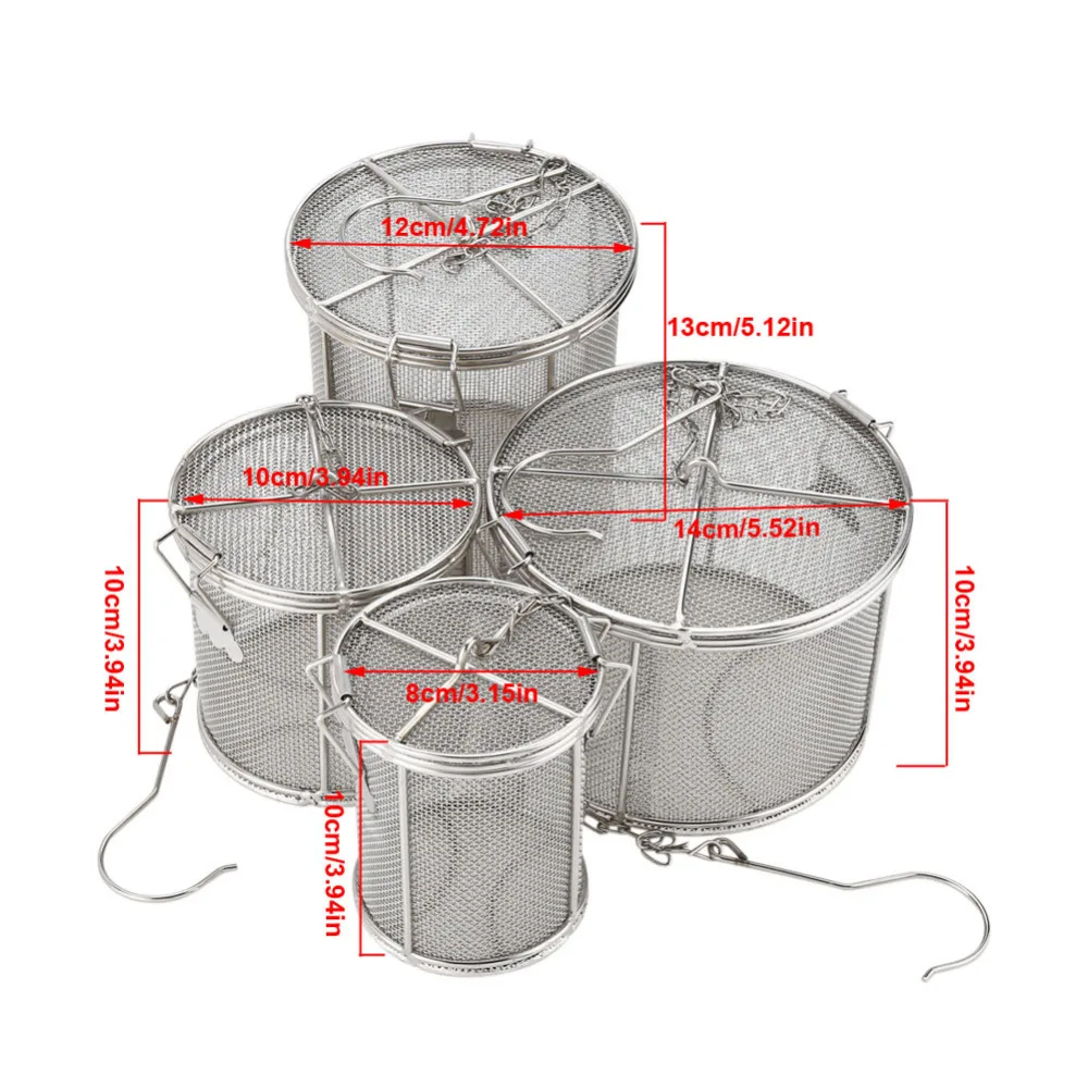 Stainless Steel Tea Ball Strainer Soup Seasonings Seperation Basket Brine Hot Pot Slag Separation Colander Strainers