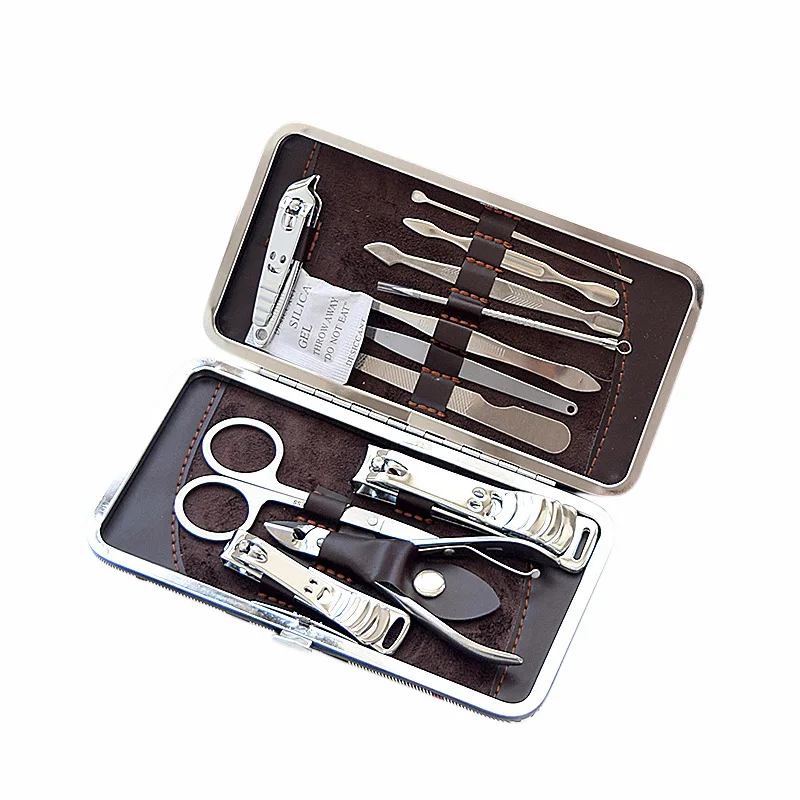 

manicure 12Pcs/Set Good quality Professional Stainless Steel Nail Clippers Scissors Suit Set Kits Manicure Set