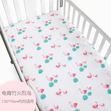 Муслинтри Цифровая печатная детская простыня из муслина, хлопковый комплект постельного белья