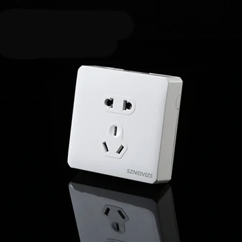 

Free Shipping,KM001EU-W White Surface Mounted 5 pins Wall Socket 10A socket