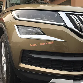

For Skoda Kodiaq 2017-2018 2PCS ABS Outside Front Fog Lamp Foglight Mouldings