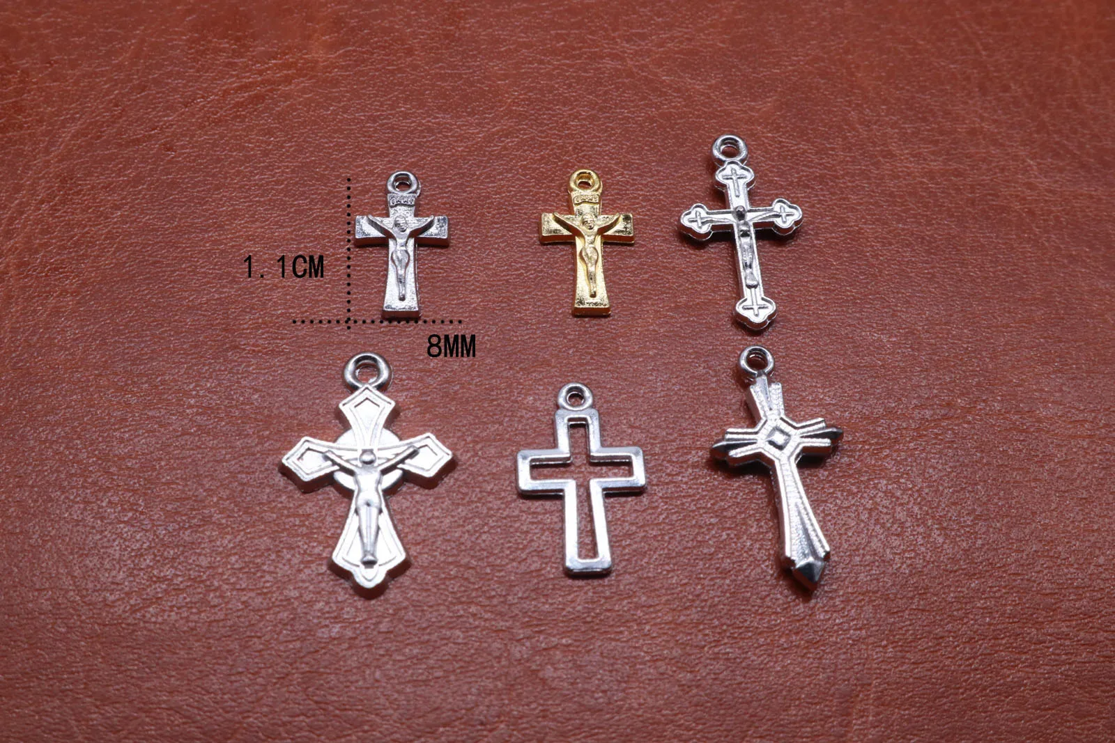 Religious cross wholesale 10pcs zinc alloy Antique Silver Cross