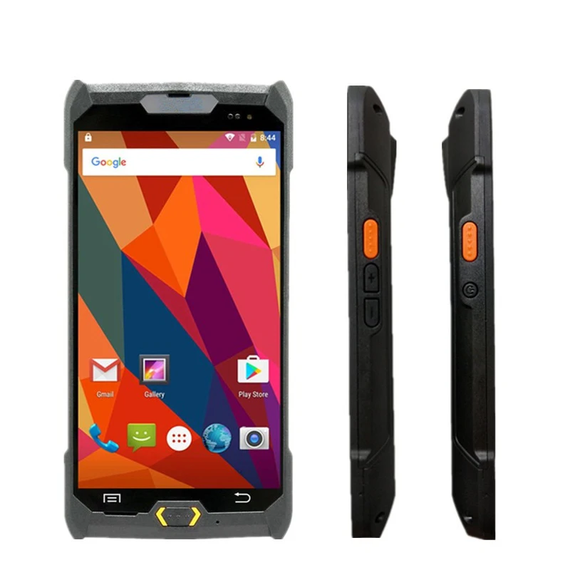  Freeship Android 6.0 Rugged NFC RFID Reader 1D 2D Bar code Scanner All in One 4G Handheld Smartphon