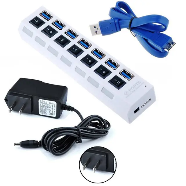 Best Price USB 3.0 Hub 7 Ports USB Splitter with On/Off Switch for Computer Peripherals Best Price USB 3.0 Hub 7 Ports USB Splitter with On/Off Switch for Computer Peripherals