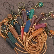 Высокое качество кожаный ремень на шею ремешки для ключей ID карты ТРЕНАЖЕРНЫЙ зал Мобильный телефон ремни USB держатель Бейджа DIY повесить веревку Lanyard