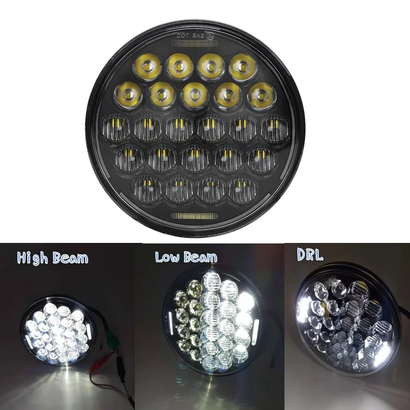 5 75 дюймов Вт круглый светодиодный фонарь с DRL Hi-Lo луч круглая головная фара для