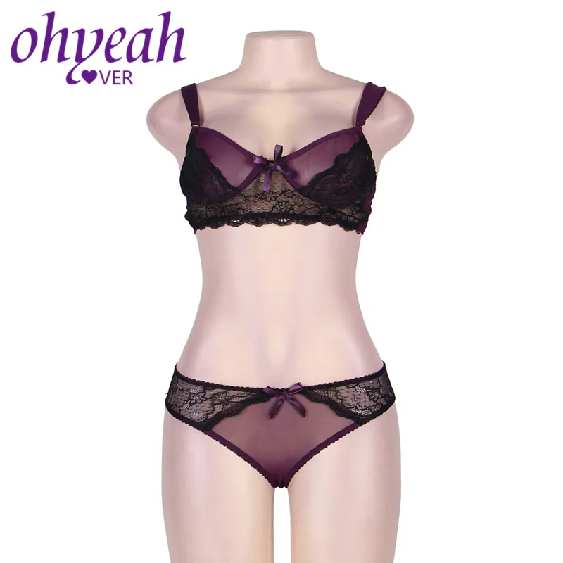 Ohyeahlover фиолетовое нижнее белье женский комплект сексуального нижнего белья