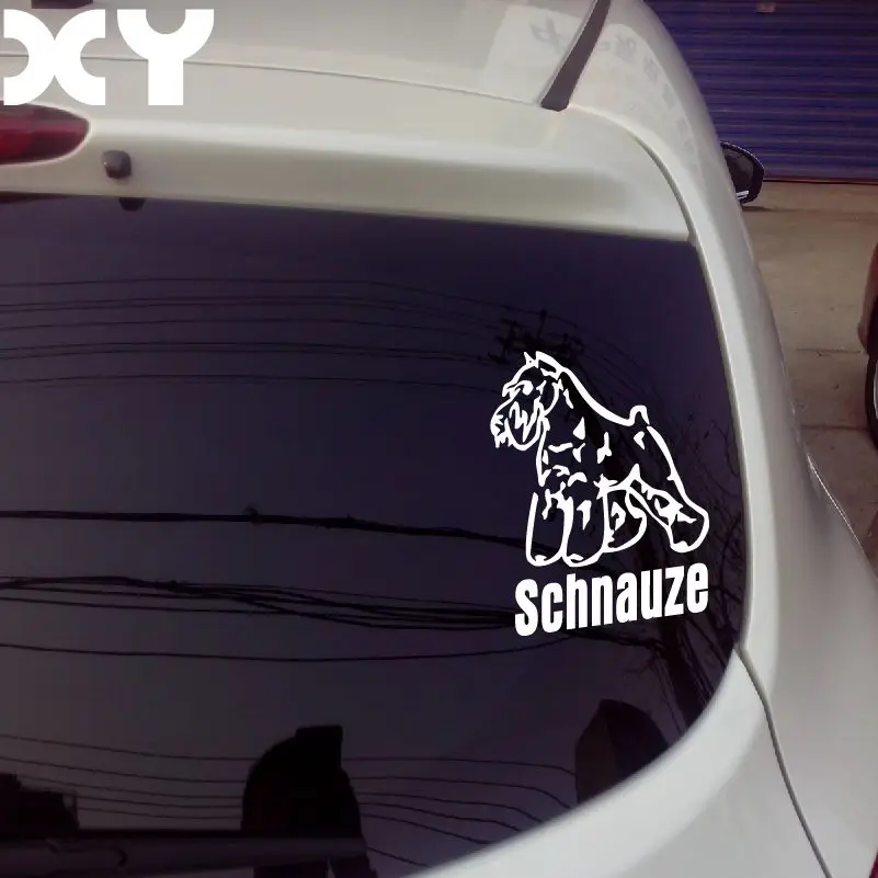 Schnauzer собака виниловая пленка светоотражающая лента для автомобиля модификация наклейки и наклейки Прямая поставка