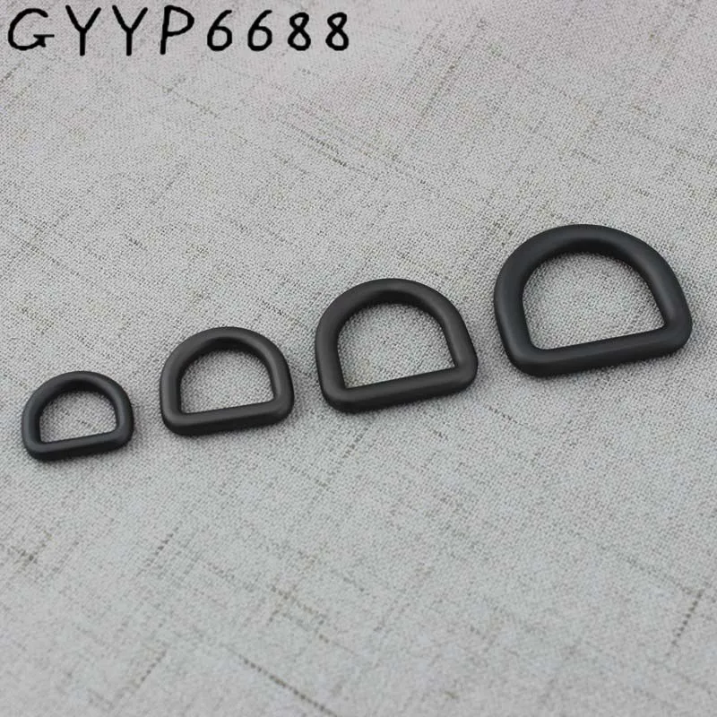 

13mm 24mm Matte gun black bags'polished nickel inside bags metal accessory alloy round welded Closed Dee D ring Parts Cast Solid