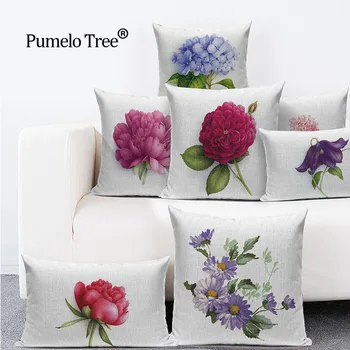

Beautiful Flower Rose One Side Printing Home Decor Sofa Car Seat Decorative Cushion Cover Pillow Case Capa Almofada