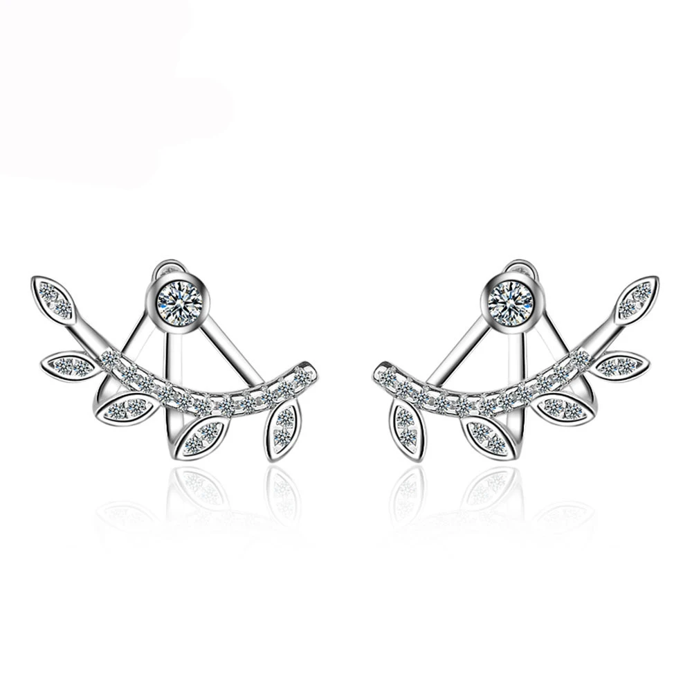 women sterling silver plant stud earrings (3)