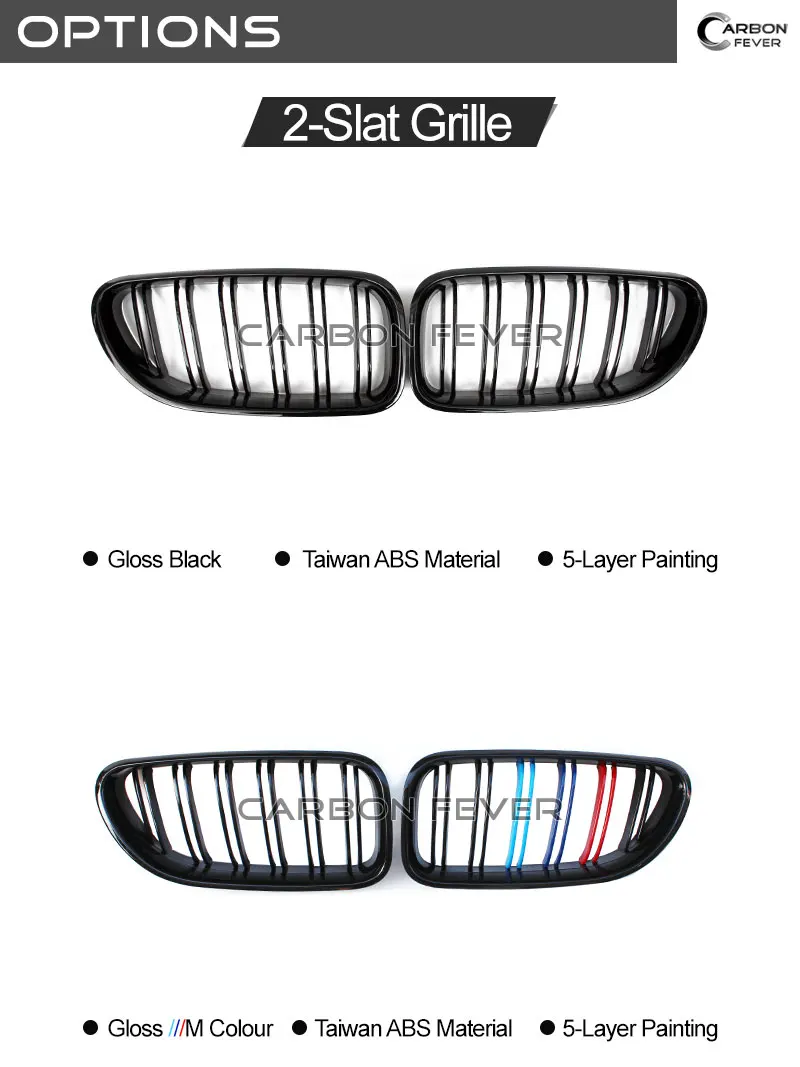 Для BMW серий 6 F06 ноздри ABS 2-планка F12 F13 Передняя решетка для замены бампера гриль 2011