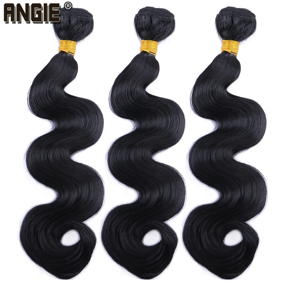 Angie 100 г/шт. волнистые синтетические пучки волос 16-24 дюймов доступны вьющиеся волосы парик стиль Tissage синтетические волосы продукты