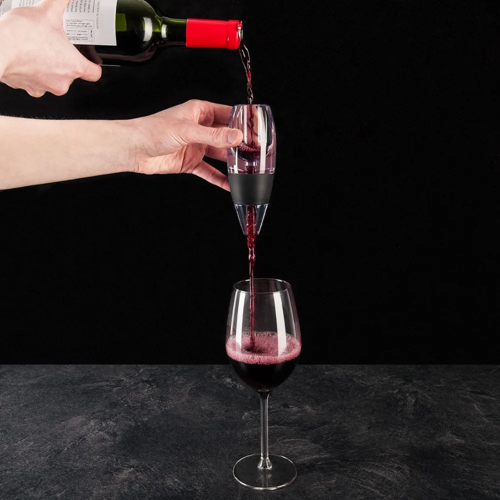 

Wine Aerator Quick Decanting Red Wine Pourer Decanter Set Dispenser Whiskey Aerator Bar Accessories with Filter Stand