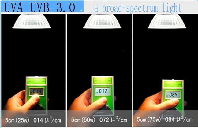 10 шт./лот UVA+ UVB Sunning тепловая лампа 25~ 75 Вт лампа, излучает широкий спектр светильник, при условии грелки лампы рептилий, амфибий