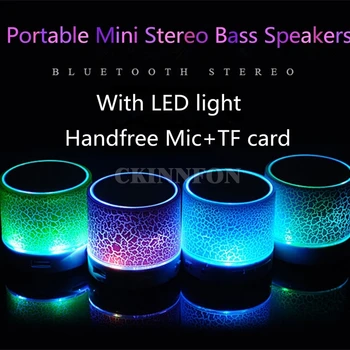 

100Pcs/Lot Portable Stereo Bass Speakers Music Player Wireless TF Speaker
