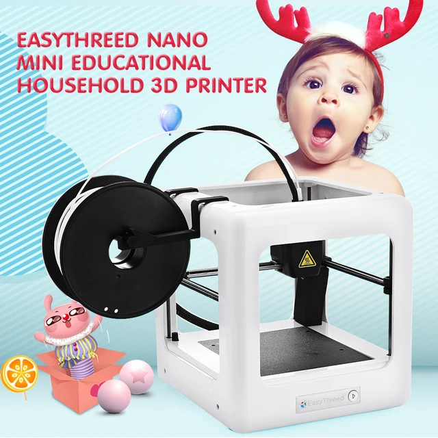 Best Price E3D NANO Mini 3D Printer One key Control Automatic Educational Accuracy CE FCC RoHs for Windows Household Infant Baby Chrismas
