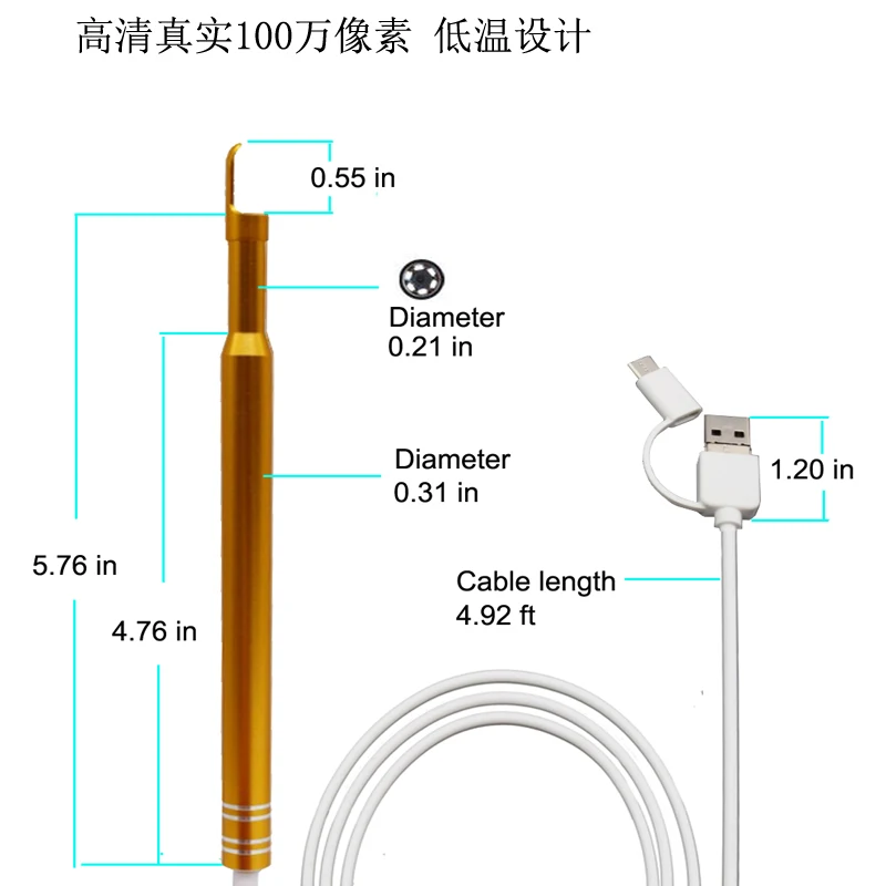 USB инструмент для чистки ушей HD визуальная ложка для ушей многофункциональная Ушная палочка с мини-камерой ручка для ушей уход за ушами для очистки ушей эндоскоп