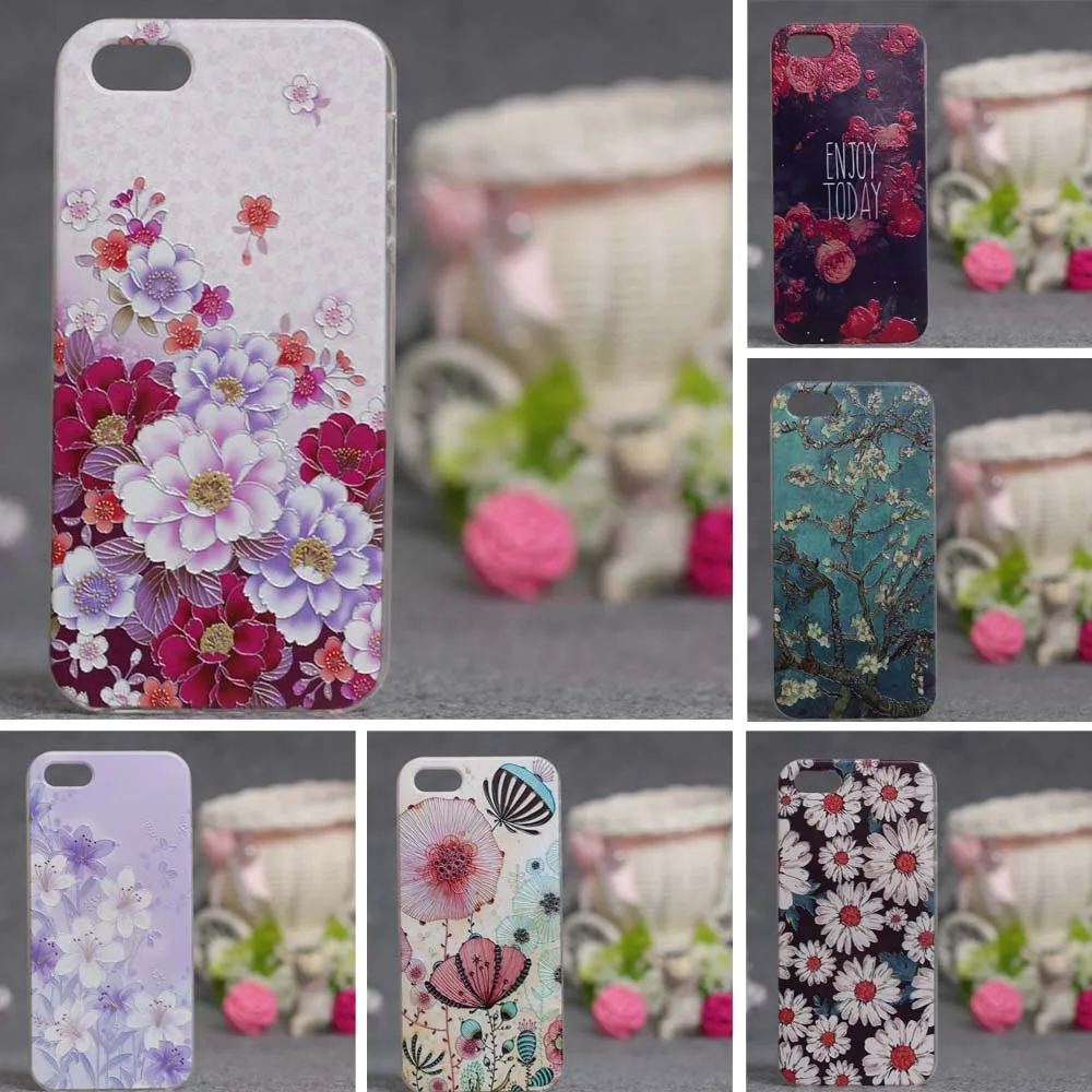 3D Printed Ultra Thin Soft Silicon Fashion Back Cover For iPhone 5s ...
