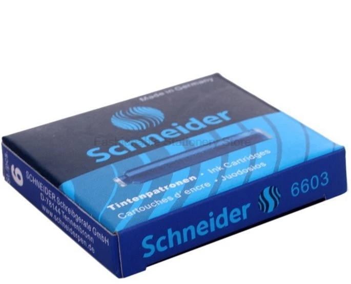3 коробки Schneider 6603 синяя авторучка чернильный картридж для авторучки пополнения