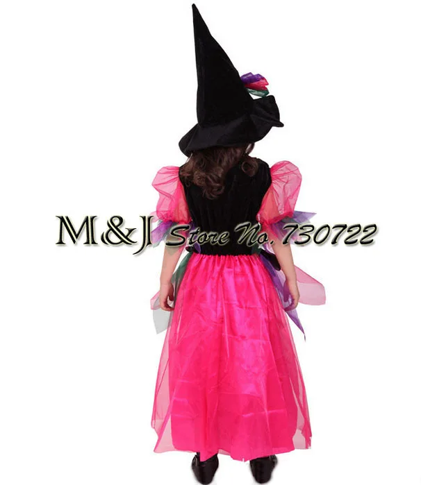 Детский летающий женский костюм ведьмы радуги красивый костюм ведьмы на Хэллоуин костюмы для Маскарадного шоу одежда