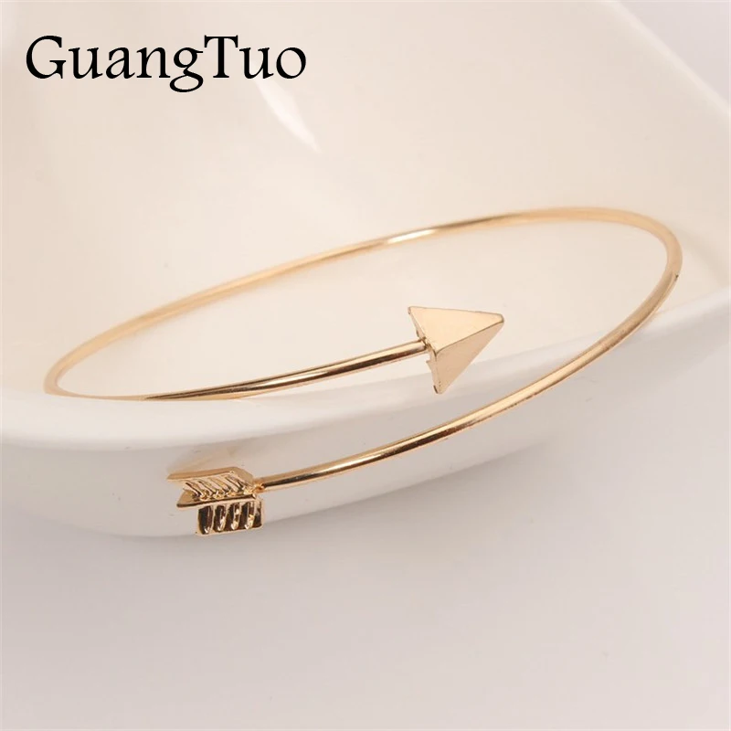 L152 New Fashion Bijoux Pulseiras Statement Gothic Punk Charm Open Adjustable Arrow Cuff Bracelets Bangles Women Jewelry Gift bangle bracelet