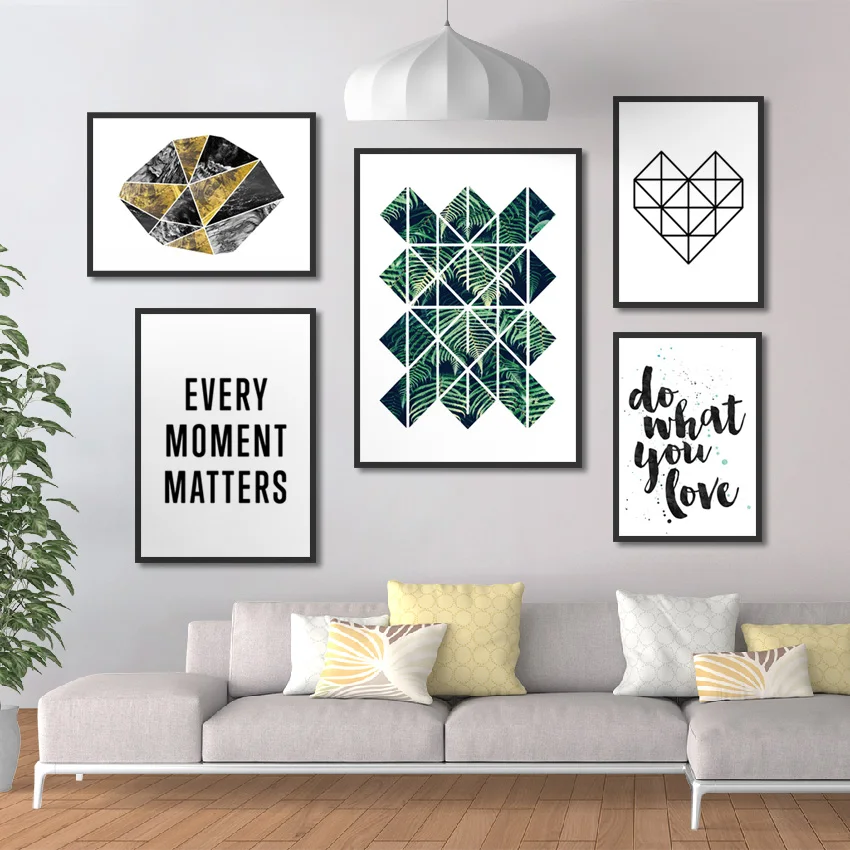 

Nordic Style Abstract Geometry Figure Plants Painting Scandinavian Decor Home Wall Art Office Decoration Art Posters And Prints