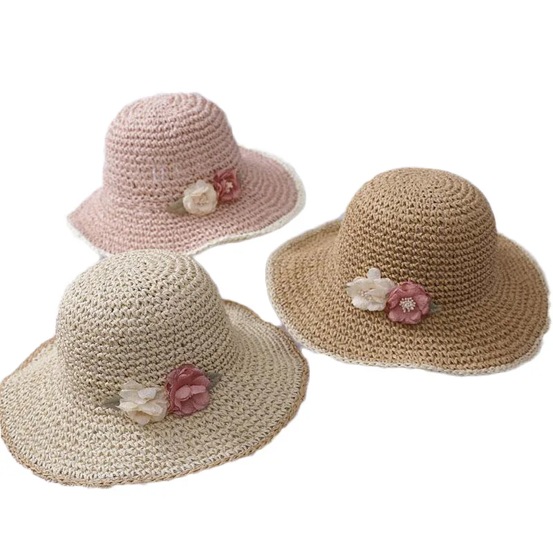 

2019 newFemale Handmade Crochet Large Wide brim Foldable Straw Hats for Women Summer anti-uv Sun Hat Beach Sea Women's Hats