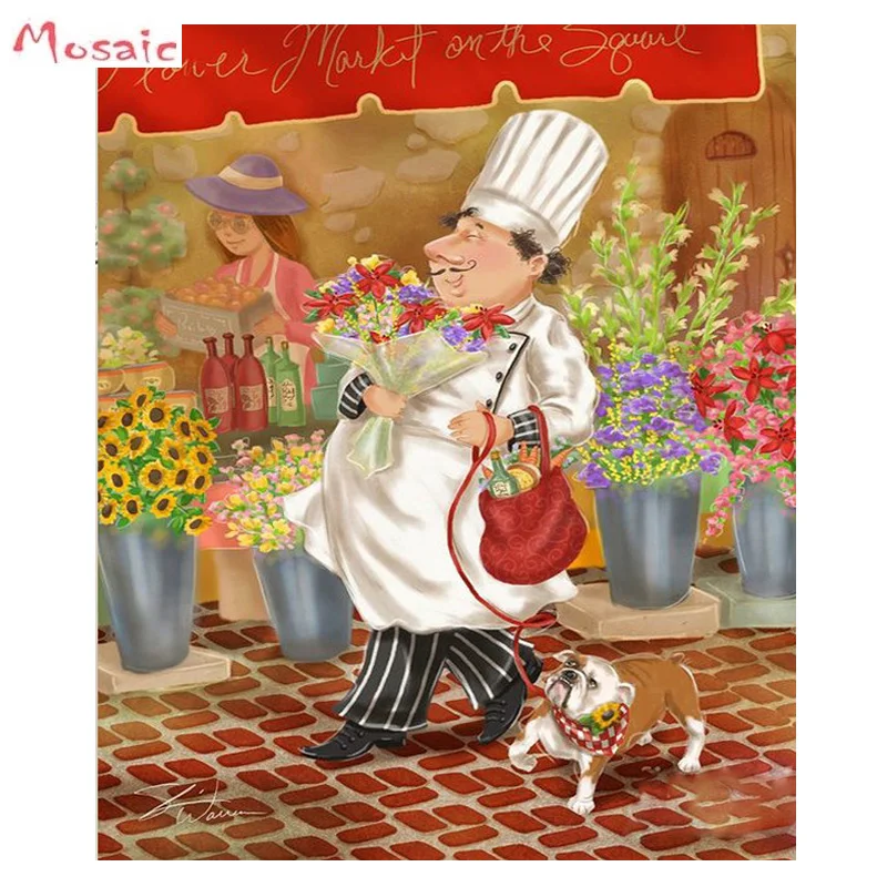 Картина повар на кухне