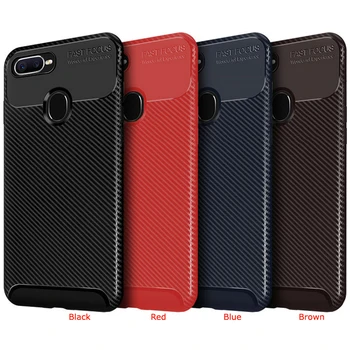 

50pcs/lot For OPPO F11 Pro F11 Soft Anti-fingerprint Slim TPU Carbon Fiber Rugged Armor Case For OPPO Realme 3