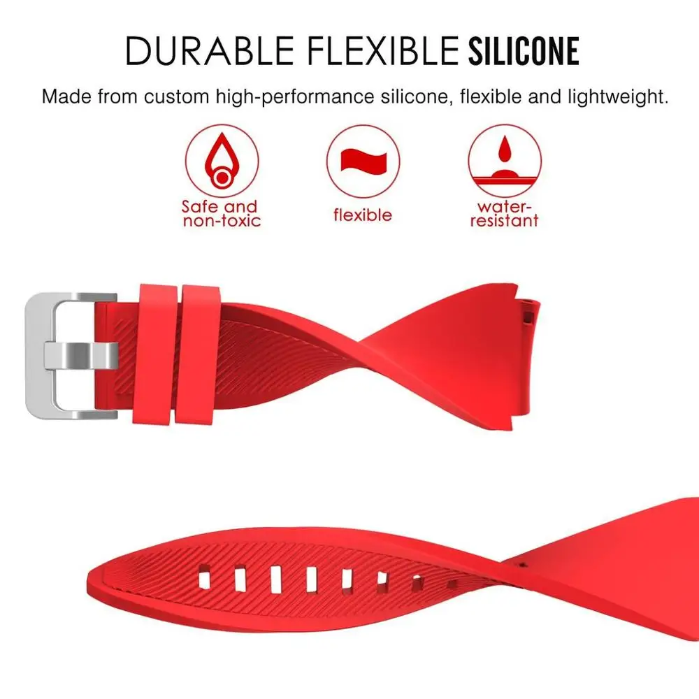 Силиконовый ремешок для часов с тонкой рамкой Xiaomi Huami Amazfit Stratos 2/Stratos 2 S сменный