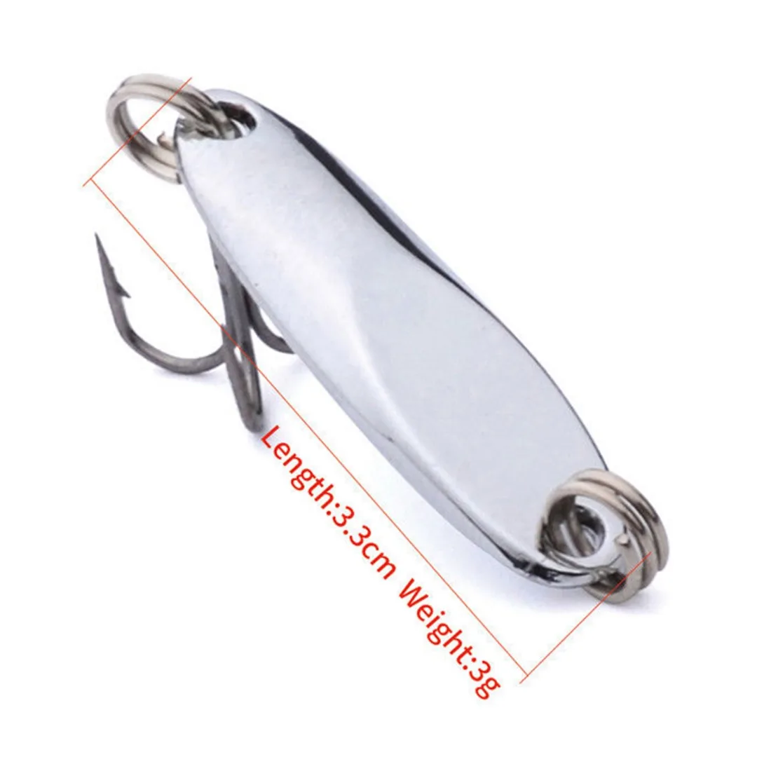 1Pcs High Quality 3g-40g Metal Spoon Fishing Lures Hard Baits Silver Spoon Lure For Fishing Baits Sea Lures Tool 9 Sizes
