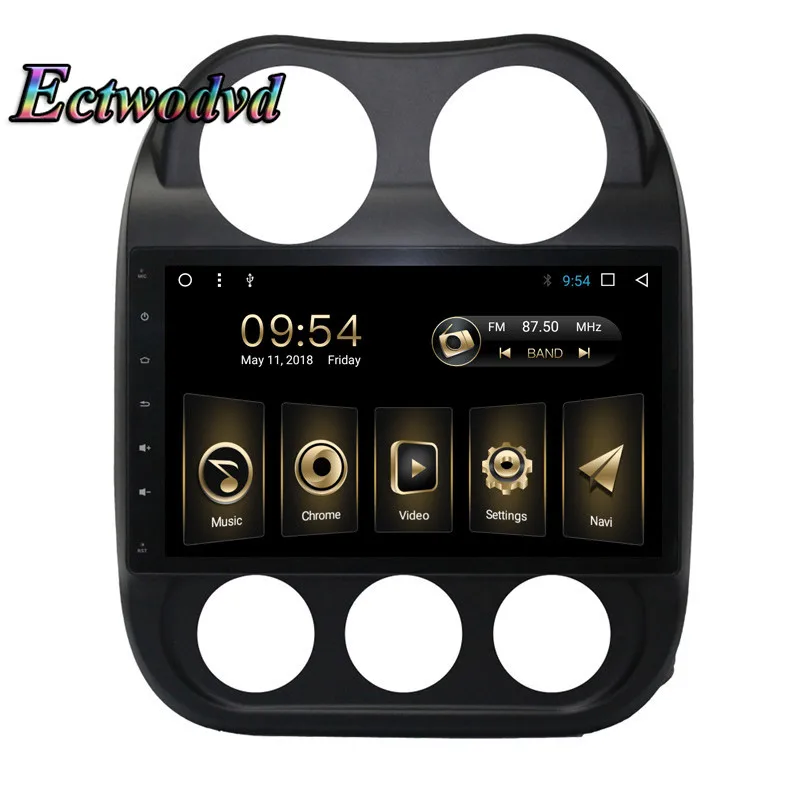 Ectwodvd Octa Core Android 8.1 Car Radio GPS Navigation for JEEP