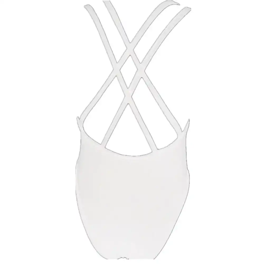 Блеск золота Bride SQUAD Strappy Cross back One Piece Купальники Белый невесты купальник купальные
