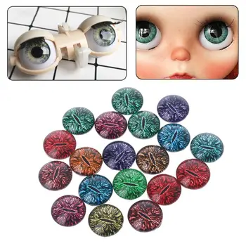 

20Pcs Retro Glass Dolls Eyes Animal DIY Crafts Eyeballs For Dinosaur Eye Accessories Jewelry Making Handmade 8mm/12mm/18mm