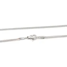 10 шт 2" серебро из нержавеющей стали 1,4*1,6 мм квадратное ожерелье цепь для памятный стеклянный кулон& масляной медальон со светорассеивателем